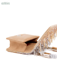 Elsie Gold & Silver Suede Mini Bag