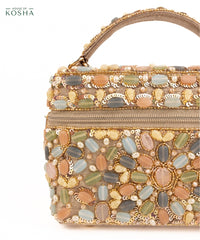 Abia Pastel Georgette Embellished Vanity Bag