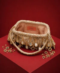 Sheesh Mahal Gold Embellished Clutch