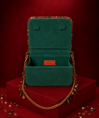 Noorani Multicolor Suede Embellished Mini Bag