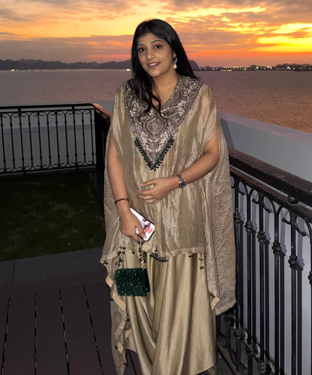 Kiyara Green Suede Crystal Embellished Mini Bag