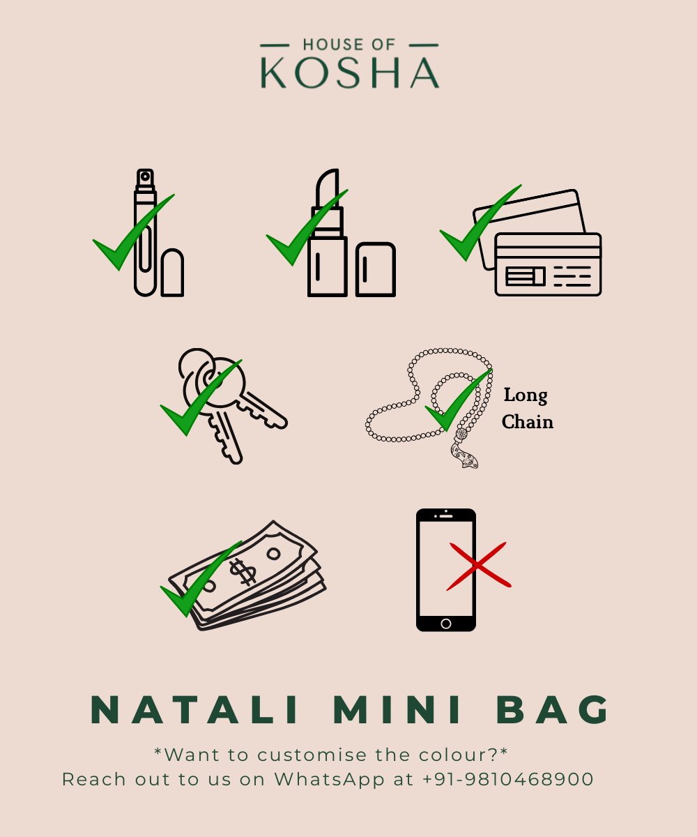 Natali Green Embellished Mini Bag With Gold Chain