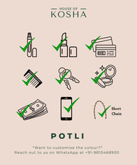 Sunheri Pink and Gold Georgette Embellished Potli