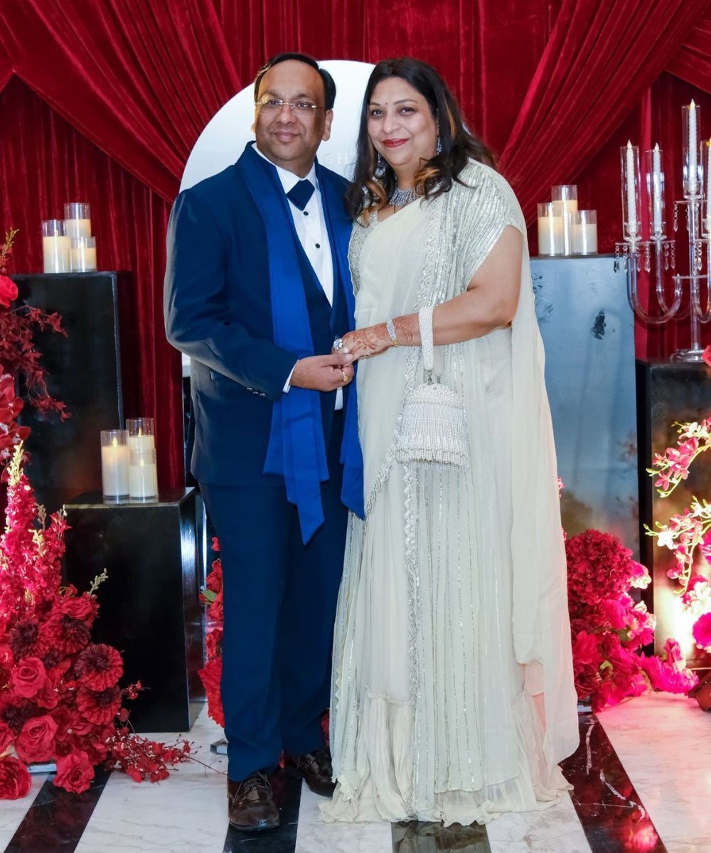 Sophia Ivory Suede Handcrafted Bucket Bag