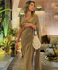Zarah Ivory Pearl Suede Embellished Potli