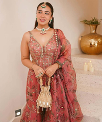 Sheesh Mahal Gold Embellished Potli